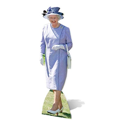 SC349 Star Cutouts Queen Elizabeth II in a Lilac Dress Cardboard Cutout