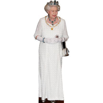 H10087 Queen Elizabeth II White Cardboard Cutout Standup