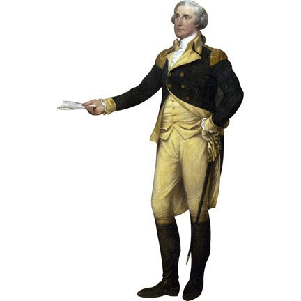 H25001V2 George Washington 2 Cardboard Cutout Standup