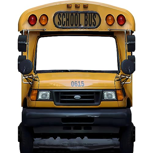 SS11082 School Bus Front Stand in Cardboard Cutout Standup Standee Backdrop